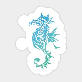 Turquoise Seahorse Tattoo Sticker